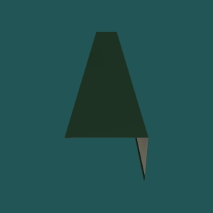 380mm Barge Flashing 28G Dark Green Smooth