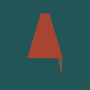 380mm Barge Flashing 28G Tile Red Smooth