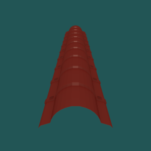 380mm VT Ridge 28G Maroon Smooth