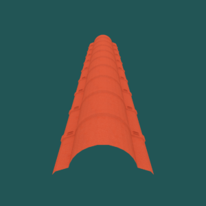 380mm VT Ridge 28G Tile Red Textured