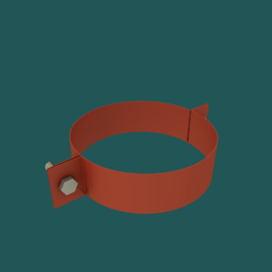 PAZ Downpipe Clamp Tile Red