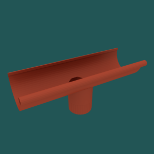 PPAZ Gutter Outlet Tile Red