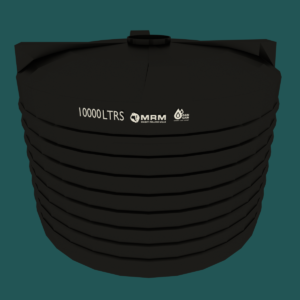 Black PVC 10,000L Round Water Tank